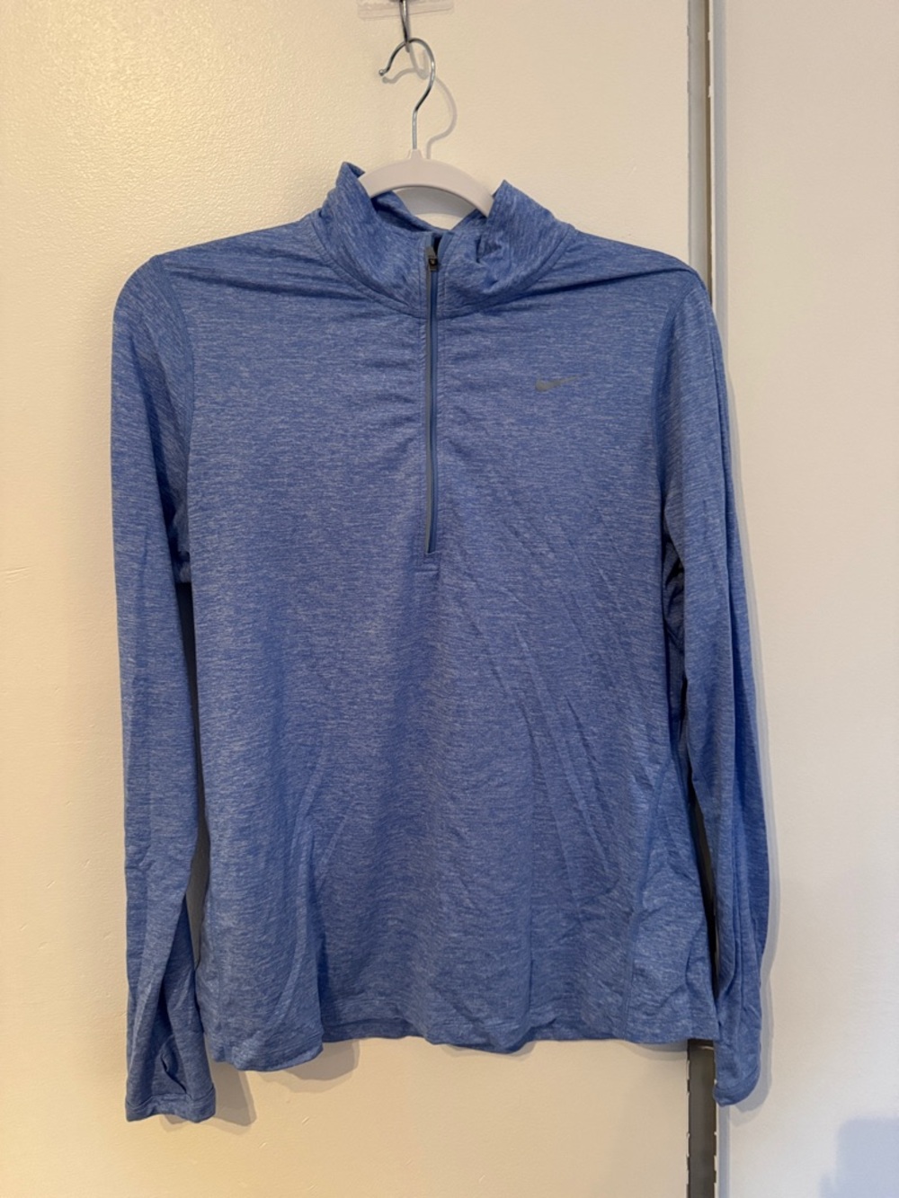 NIKE Lightweight Blue Quarter-Zip Athletic Pullover SIZE LARGE